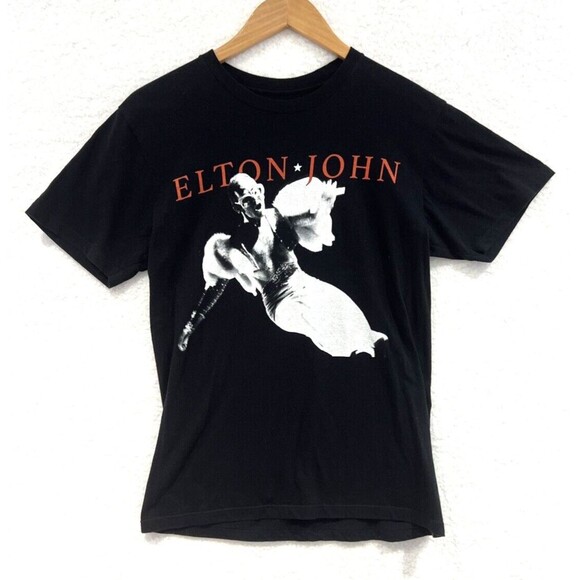 Elton John Homage 1 Men's/Women's Size Small Black Graphic T-Shirt Concert Soft - Picture 2 of 16